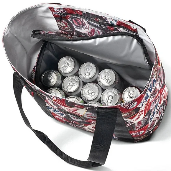 NEW VANS SKATE SURF BEACH TOTE BAG COOLER ALL OVER PRINT BEER BELLY - Picture 4 of 4